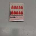 Glamnetic Press On Nails - Fiery Red | Opaque Bright Red Short Almond Fake Nails, Salon Quality | 15 Sizes - 30 Nail Kit