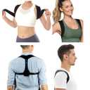 Posture Corrector plus Carrying Bag. Back support for Men, Women and Children. Invisible and Fully adjustable to support your Upper back. Relives back, shoulder and neck pain.