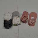 Gionforsy 3 Pairs Yoga Socks for Women Non Slip Pilates Socks Grip Socks for Barefoot Barre Ballet (Medium-Large, Black-lightgray-pink)