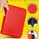 for 4 Pocket Trading Card Binder for 440 Cards - Large Capacity Card Collection Album Folder with Zipper for Men Boys Teens Kids Cute Red Design for Sports Cards Game Cards with Sholder Strap