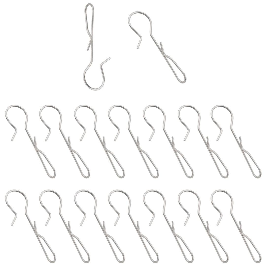16PCS Multifunctional Metal Small S Hooks Stainless Steel Storage Rack S Hooks 1.57x0.82x0.37 inches for Hanging Kitchen Cookware Cubic Hanging Hooks