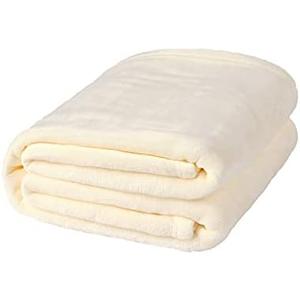 NANPIPER Fleece Blankets, Super Soft Flannel Fuzzy Blanket for Couch, Luxury Cozy Lightweight Microfiber Blanket Small Size,Ivory White,60×50"