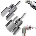 Pipe Thread Cutting Tool, 1/2'' and 3/4'' Water Pipe Internal and External Integrated Threader, Electric Drill Compatible PVC Pipe Threader Kit, PVC Threader Maker Tool for Electric Drill (1/2"+3/4")