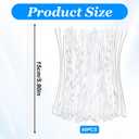 2 x 60 Pcs Clear Plastic Luggage Tag Loop Straps 5.9 Inch Tag Loops Transparent Name Tags Loop for Bag Tags ID Card Badge Holders