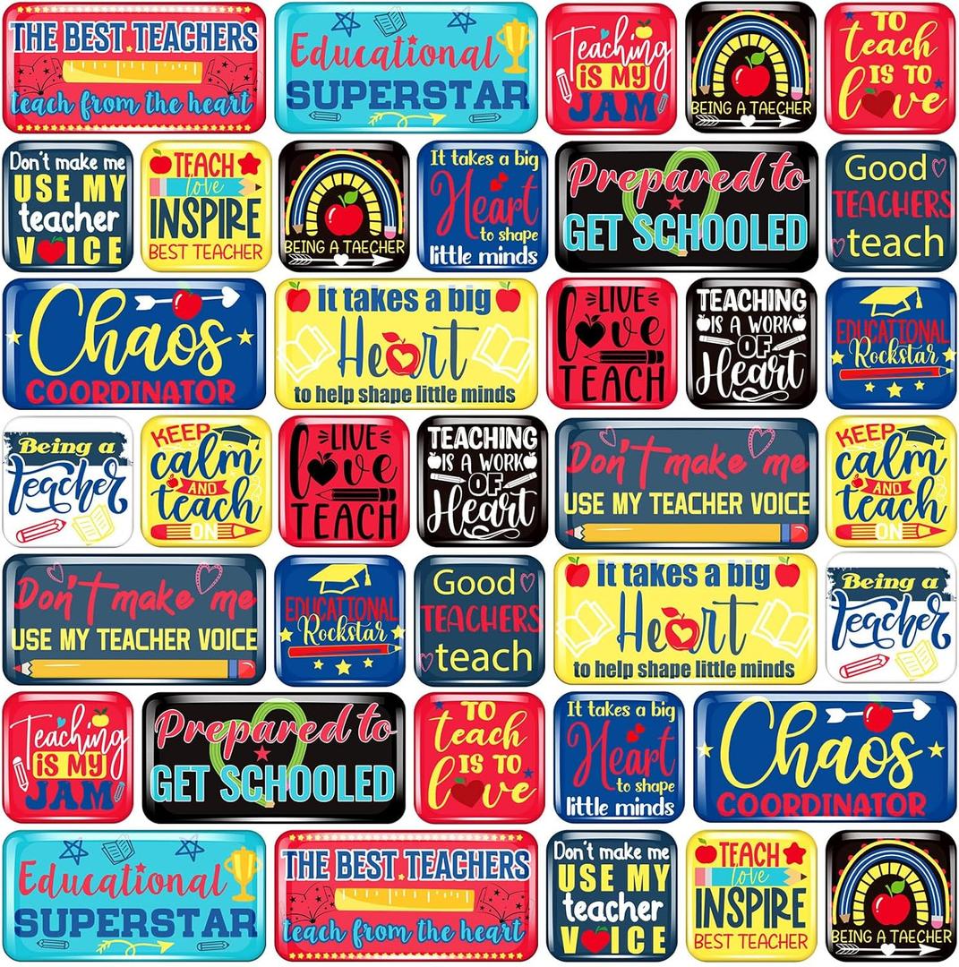 36 Pcs Back to School Refrigerator Magnets First Day of School Inspirational Magnets Teacher Appreciation Gifts for Home Kitchen Locker Birthday Graduation