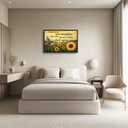 Sunflower Large Wall Art for Living Room Big Sunflower Hummingbird Pictures Canvas Wall Decor Inspirational Painting Artwork Motivational Framed Decoration for Bedroom Bathroom Office 24"x36"