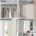 Hershii Expandable Window Shower Curtain Tension Rod Oval Head Clothes Hanging Bar Rail for Closet Wardrobe, No Drilling, 25.4mm Pipe Diameter