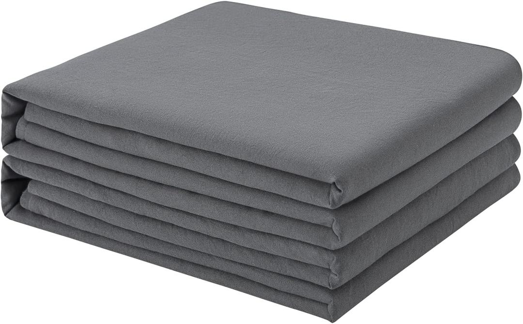 FreshCulture Twin Flat Sheets Only 2 Pack - Hotel Quality Flat Bed Sheets - Brushed Microfiber - Ultra Soft & Breathable - Wrinkle-Free - Easy Care - Flat Sheets Only Twin Size (Dark Grey)