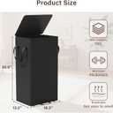 Criusia Laundry Hamper with Lid and Foot Pedal, 100L Fabric Laundry Basket with Removable Mesh Bag, Slim Foldable Design for Bathroom and Laundry Room (Black)