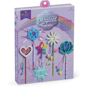 Craft-Tastic Make Your Own Little Magical Wands Everything Included for 5 Fun DIY Magic Wands Art & Crafts Projects - Ages 4+