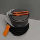 Bulin Camping Pot, 1.5L High Efficiency Backpacking Pot Ultralight Camping Cooking Set Cookware Gear with Heat-Proof Handle & Heat Exchanger for Outdoor Picnic Hiking Travel