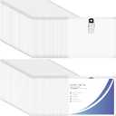 Eaasty 200 Pcs Clear Badge Holder with Metal Clip Name Tag 3 x 4 Inches Horizontal PVC ID Card Protector with Clip Waterproof Badge Holder for Work Card Drive License Name Tag Key Office