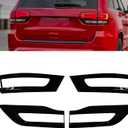 Compatible with 2014-2021 Jeep Grand Cherokee Tail Light Trim Bezel Kit Cover Gloss Black