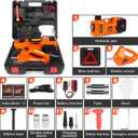 E-HEELP Electric Jack Kit, 5 Ton 12V Hydraulic Jack Kit with Electric Impact Wrench for SUV MPV Sedan Truck Tire Change Garage Repair