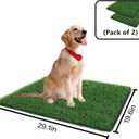 Artificial Grass for Dogs Pee Tray Fake Grass Mat for Professional Puppy Potty Trainer Replacement Dog Grass Pad for Indoor and Outdoor (29.1x19.6 Inch(Pack of 2))