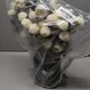 BLOSMON Fake Flowers in Vase for Centerpieces: Metal Vase with 12 Stems of Artificial Mums Kiku Flowers Eucalyptuses Dining Table Decor - White Faux Silk Pom Poms Floral Arrangements for Home Indoor