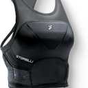 Storelli Womens Bodyshield Crop Top, High-Impact Chest and Rib Protection for Female Soccer Goalkeepers and Players (X-Small, Black)