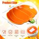 Reallnaive 2 Pcs Ceramic Pumpkin Soap Dishes Cute Elegant Shower Soap Dish Holder Fall Spoon Rest Bathroom and Kitchen Decorative Accessories