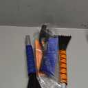 EcoNour 27" Car Snow Brush and Ice Scrapers for Car Windshield (2 Pack) | Scratch Free Bristle Head Snow Brush & Tough Window Snow Scraper with Aluminium Body | Snow Removal Winter Car Accessories (Blue & Orange)