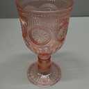12 Oz Vintage Wine Glasses Goblets Drinking Glasses Sunflower Embossed Glassware Plastic Champagne Flutes Unbreakable Wedding Toasting Glasses Party Wine Cups for Bridal Shower Party (24, Pink)