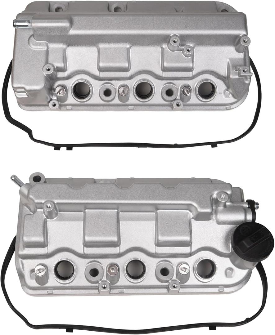 Aluminium Front Rear Engine Valve Cover Compatible with Honda Odyssey Ridgeline Pilot Accord Crosstour 2008-2017 for Acura RDX TL 2012-2015 3.5L V6 Replaces 12310-R70-A00 12320-R70-A00