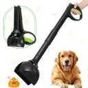 27.5" Dog Pooper Scooper, Pooper Scooper for Large, Medium, Small Dogs, Easy Single-Hand Operation, No More Bending, High-Strength Material, Suitable for Yard, Sand, Grass, and Gravel