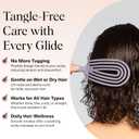 Kitsch Detangler Brush  Flexible Curly Hair Brush for Women, Men & Kids | Detangling Hairbrush with Bendable Frame and Ultra-Smooth Bristles for Wet or Dry Strands - Soft Violet