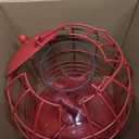 Kingsyard Metal Bird Feeder for Outdoors, Squirrel Proof Caged Tube Feeders Hanging Green, Wild Small Birds Rainproof Station for Garden Yard Seed Easy Clean,Red