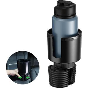 Quick-Install Car Cup Holder Expander, Space-Saving Cup Holder for Car with Offset Design, Non-Slip Large Water Bottle Holder Expander, Compatible with Owala, Stanley, Yeti Cups (24oz to 64oz)
