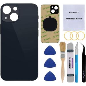 OEM Rear Back Glass Replacement for iPhone 13 mini 5.4-inches (Midnight/Black) with Reparing Toolkit OEM Rear Back Glass Replacement for iPhone 13 mini 5.4-inches (Midnight/Black) with Reparing Toolkit