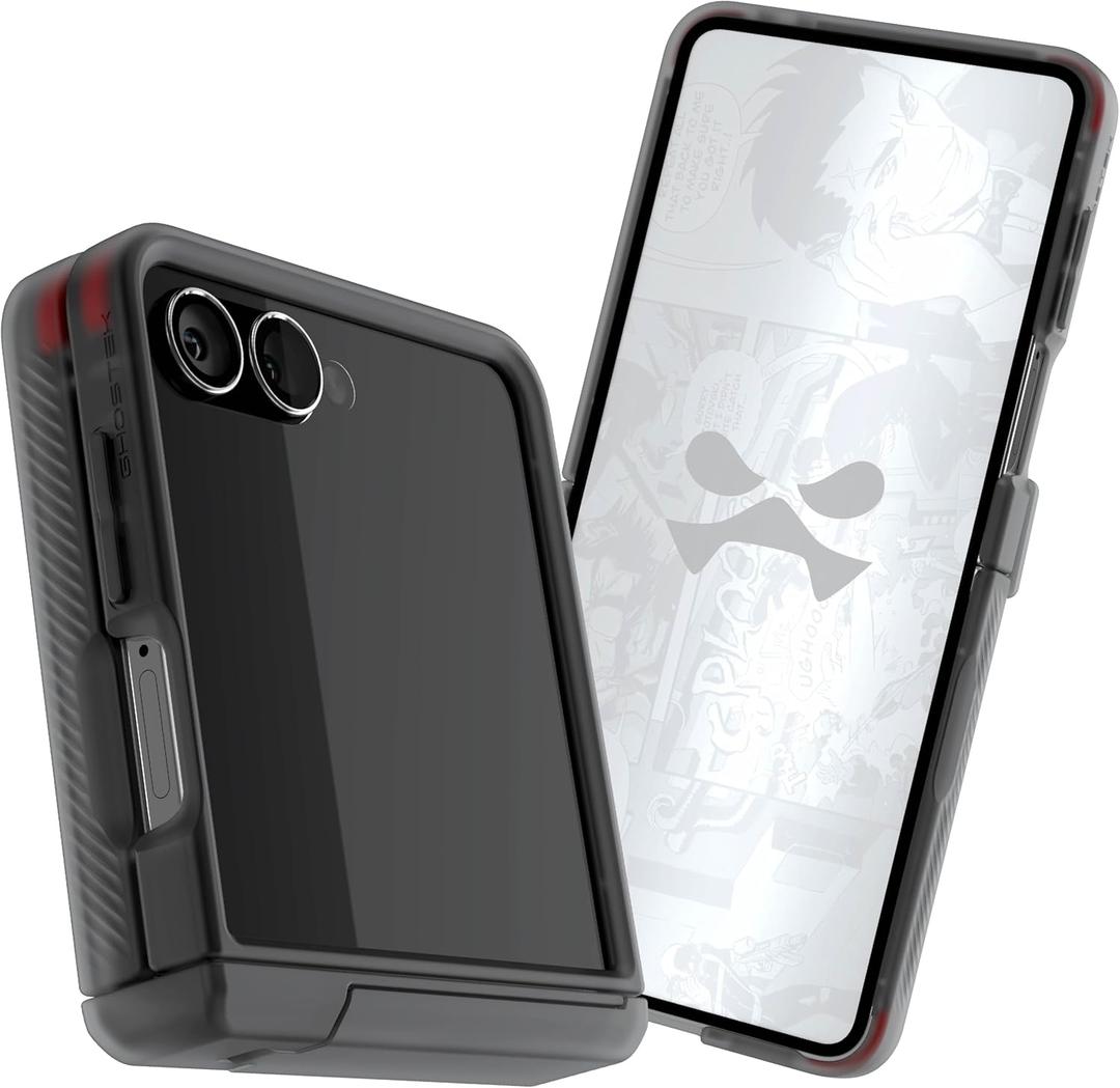 Ghostek Covert Clear Flip 7 Case with Builtin Kickstand, MagSafe and Full Hinge Protection Designed for 2025 Samsung Galaxy Z Flip7 (6.9") (Smoke Matte)