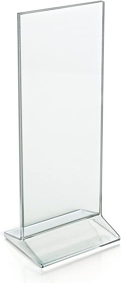Azar Displays 142745 4.25" W x 11" H Vertical Top-Load Sign Holder