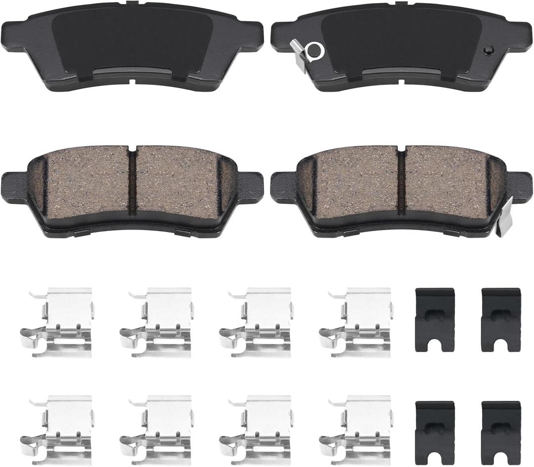 HZ1100 Premium Ceramic Disc Brake Pad Set - Compatible with Select Nissan Frontier Xterra Suzuki Equator REAR