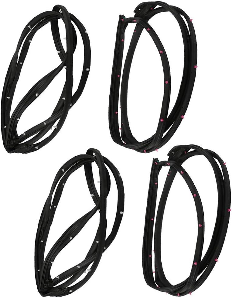 CNUPSM Front and Rear Door Weather Strip Seal Rubber Set Compatible with Honda Accord 2003-2007 (NOT for Honda Civic) 72325-SDA-A01 72365-SDA-A01 72865-SDA-A01 72825-SDA-A01