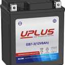 UPLUS YTX7L-BS Motorcycle ATV Battery, EB7-3 Maintenance Free 12V 6AH SLA Batteries Snowmobile Scooter AGM Battery, Replacement for YTX7L-4, LTX7L-BS,NTX7L-BS,FTX7L-BS,ETX7L-BS,CTX7L-BS,GTX7L-BS,GSX7L