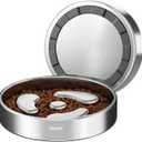 Slow Feeder Dog Bowl-1Cup for Small Puppy, Double-Layer 304 Stainless Steel Puzzle Bowl, Anti-Choking for Fast Eaters, Heavy-Duty Non-Slip Base, Dishwasher Safe (Spiral-1 Pack)