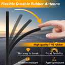 Short Rubber Antenna Compatible with Ram 1500 Dodge Jeep, 7" Car Wash Proof Flexible Rubber Aerial Antenna, Pickup Truck Radio Antenna Mast Replace# 56038725AC