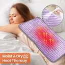 Heating Pad for Back Pain Relief, Heating Pads for Period Cramps with 9 Heat Settings & 4 Timers Auto-off, Machine Washable, Dry & Moist Heat, Soft Electric Heating Pad for Sore Muscles,Gift,12''24''
