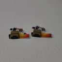 Master Lock Gold Outdoor Combination Lock, Heavy Duty Weather Resistant Padlock, Resettable Combination Lock for Outdoor Use 1.2 x 2 x 3.87 inches, 2 Pack, M175LFEC2