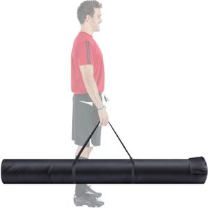 Corner Flag Storage Bag for Coaching Stick Agility Poles Bag Oxford Slalom Pole Storage Agile Rod Package Guard Flag Field Hockey Lacrosse Effortless Holder for 16 Poles 6ft x 7inch (Black)