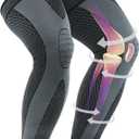 beister Full Leg Sleeve, Knee Braces for Knee Pain Women & Men, Knee Compression Sleeves, Knee Support for Meniscus Tear, ACL, Arthritis, Joint Pain Relief,Sport (Pair) (X-Large, Black)