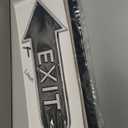 6" x 15.5" Right Arrow Exit Statement Plaque Sign with Lawn Stake - Black/Silver