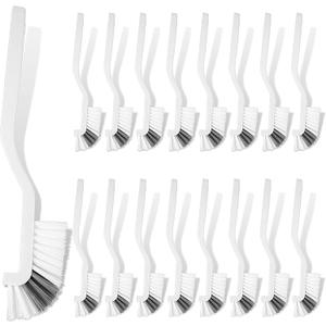 Yinkin 24 Pcs Kitchen Scrub Brush Bulk Sink Bathroom Edge Corner Cleaning Brush Right Angle Mini for Grout Household Dishwasher Tile Lines Window Track Deep Cleaning with Stiff Bristles