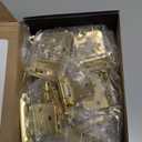 Chibery 1/2" Overlay Cabinet Hinges, 20 Pack Self Closing Flush Mount Hinges with Door Bumper, Variable Decorative Hardware for Bathroom, Furniture, Kitchen Cabinet Doors, Brass Gold