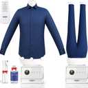Airoflux Automatic Ironing Machine, Portable Hands-Free Wrinkle Remover with Remote Control for Shirts & Pants, Gentle on All Fabrics, Ironing Machine Perfect for Apartments, Business Travel
