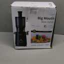 Cold Press Juicer, Wide Mouth & Large Feed Chute, Juicer Machines For Whole Fruits & Vegetables, Slow Masticating Self Feeding for Juice Extractor Machine, Easy to Clean, High Juice Yield (Medium, Black)