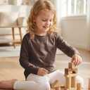 Girls Long Sleeve Shirts Cute Crew Neck Tshirts Kids Fall Back to School Tops Soft Clothes Size 10-12 (Brown)