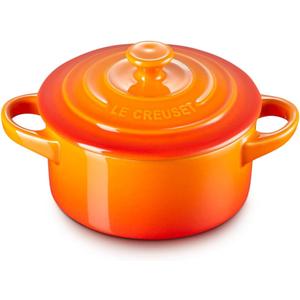 Le Creuset Stoneware Mini Round Cocotte, 8 oz., Flame