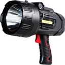 Durapower Rechargeable Spotlight, 150000 Lumens LED Spotlight Flashlight, IP44 Waterproof Handheld Spot Light for Indoor Outdoor Farm Camping Emergency