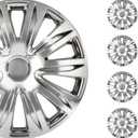 SCITOO Silver 17 Inch Wheel Cover Snap On Car Truck SUV ABS Plastic Material Replacement Hubcaps Set of 4